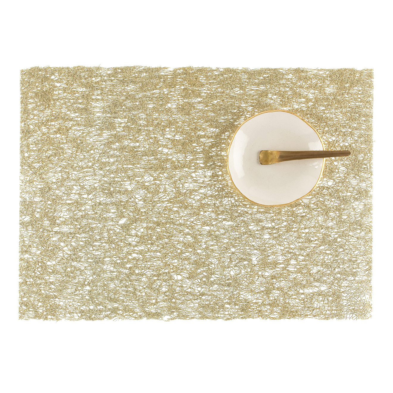 Metallic Lace Placemats - Gold With Prop