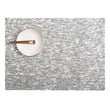 Metallic Lace Placemats - Silver With Prop
