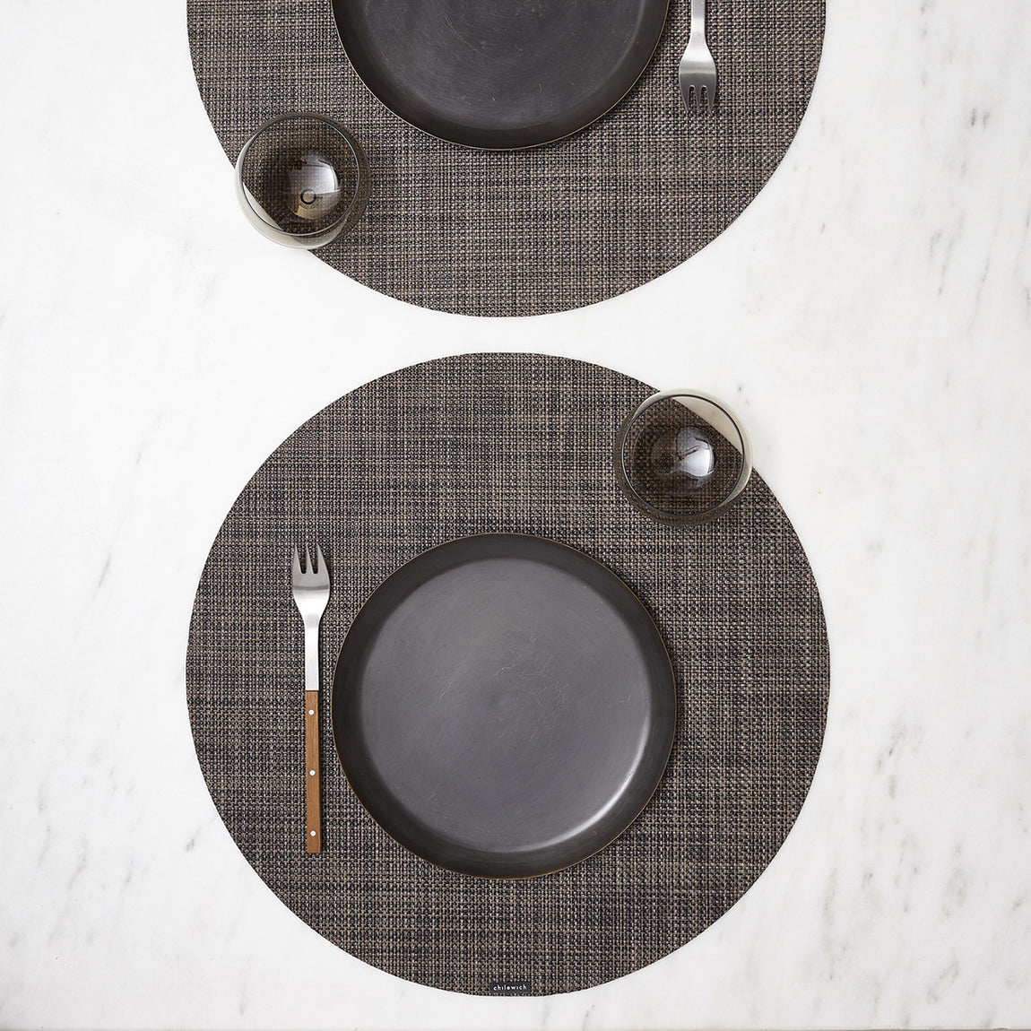 Mini Basketweave Placemats - Dark Walnut