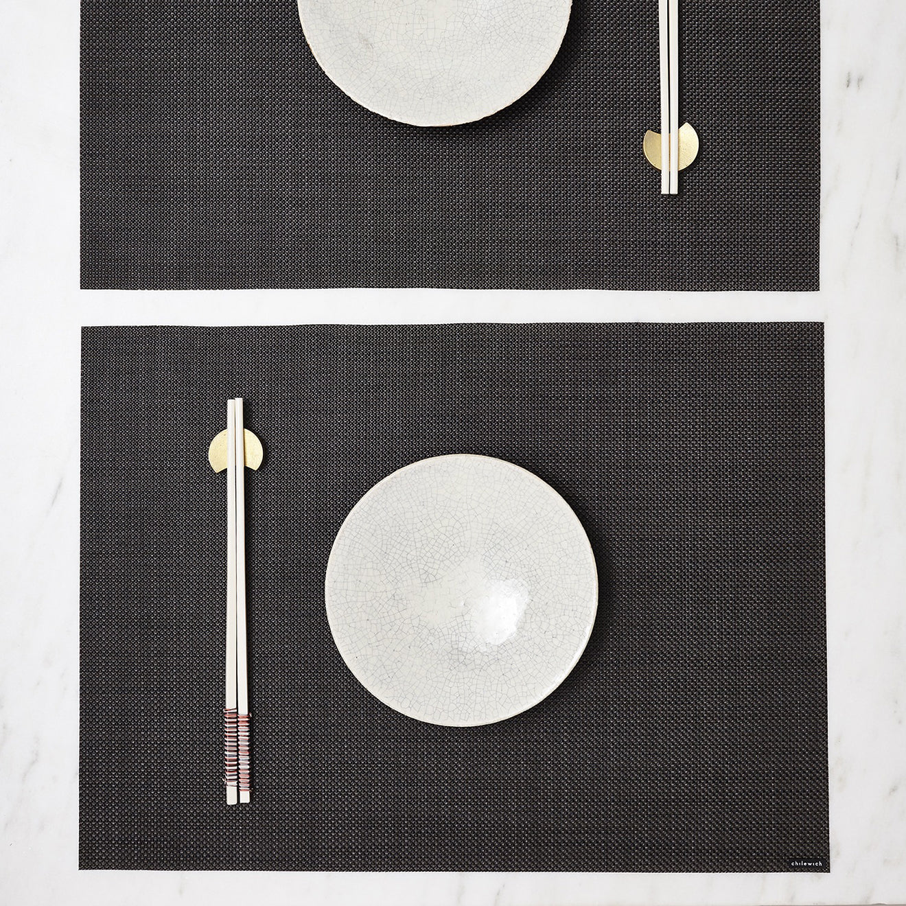 み*み様 CHILEWICH36x49BASKET WEAVE　ESPRESSO Mini Basketweave Placemats - Espresso