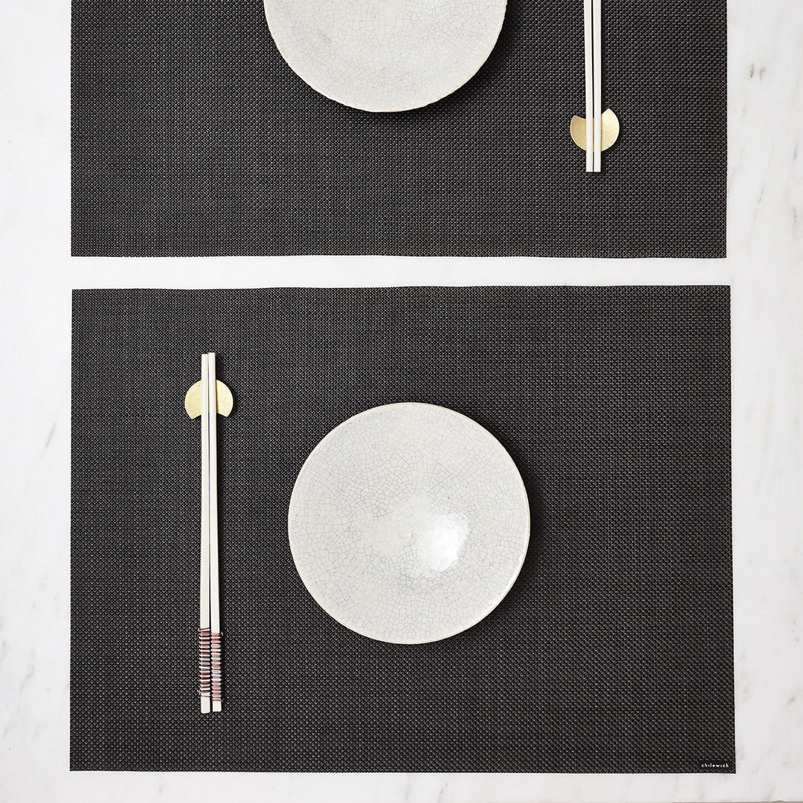 Mini Basketweave Placemats - Espresso