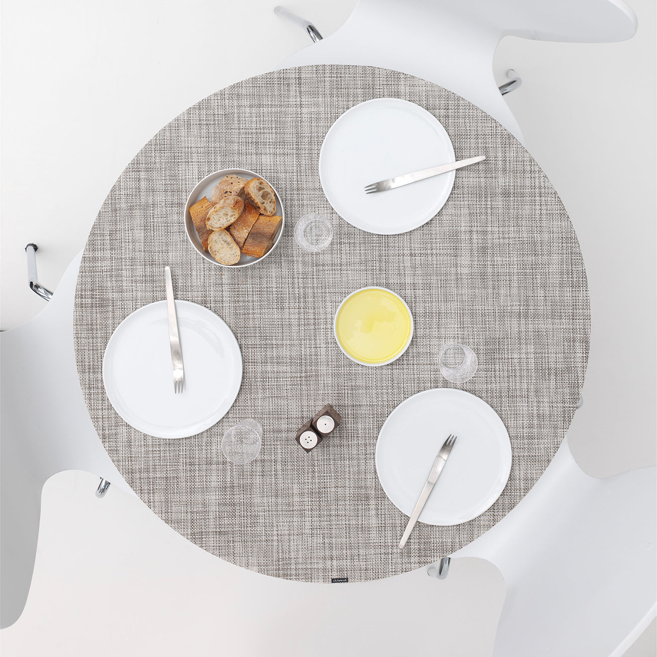 Mini Basketweave Placemats - Gravel