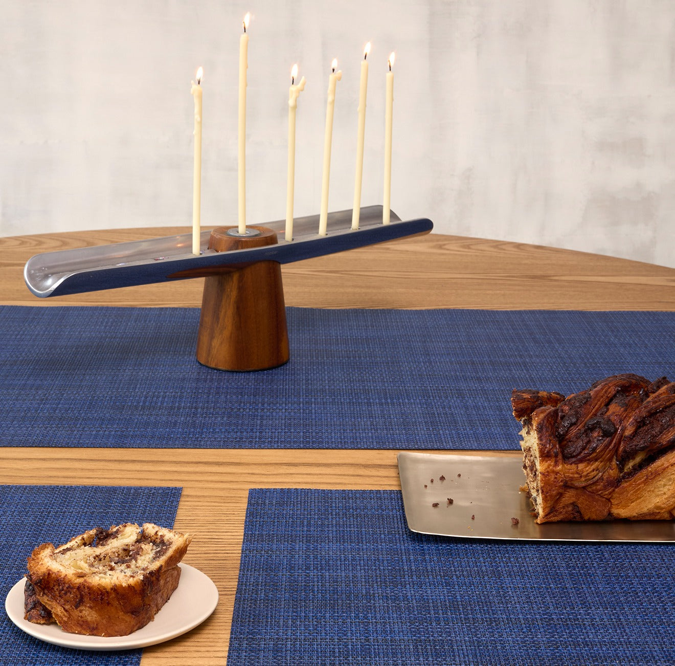 Mini Basketweave Placemats - Indigo