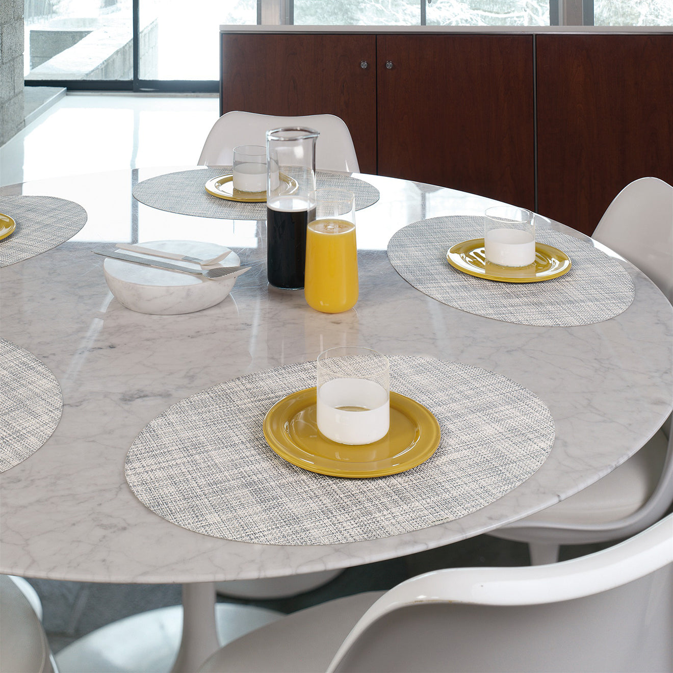 Mini Basketweave Placemats - Mist