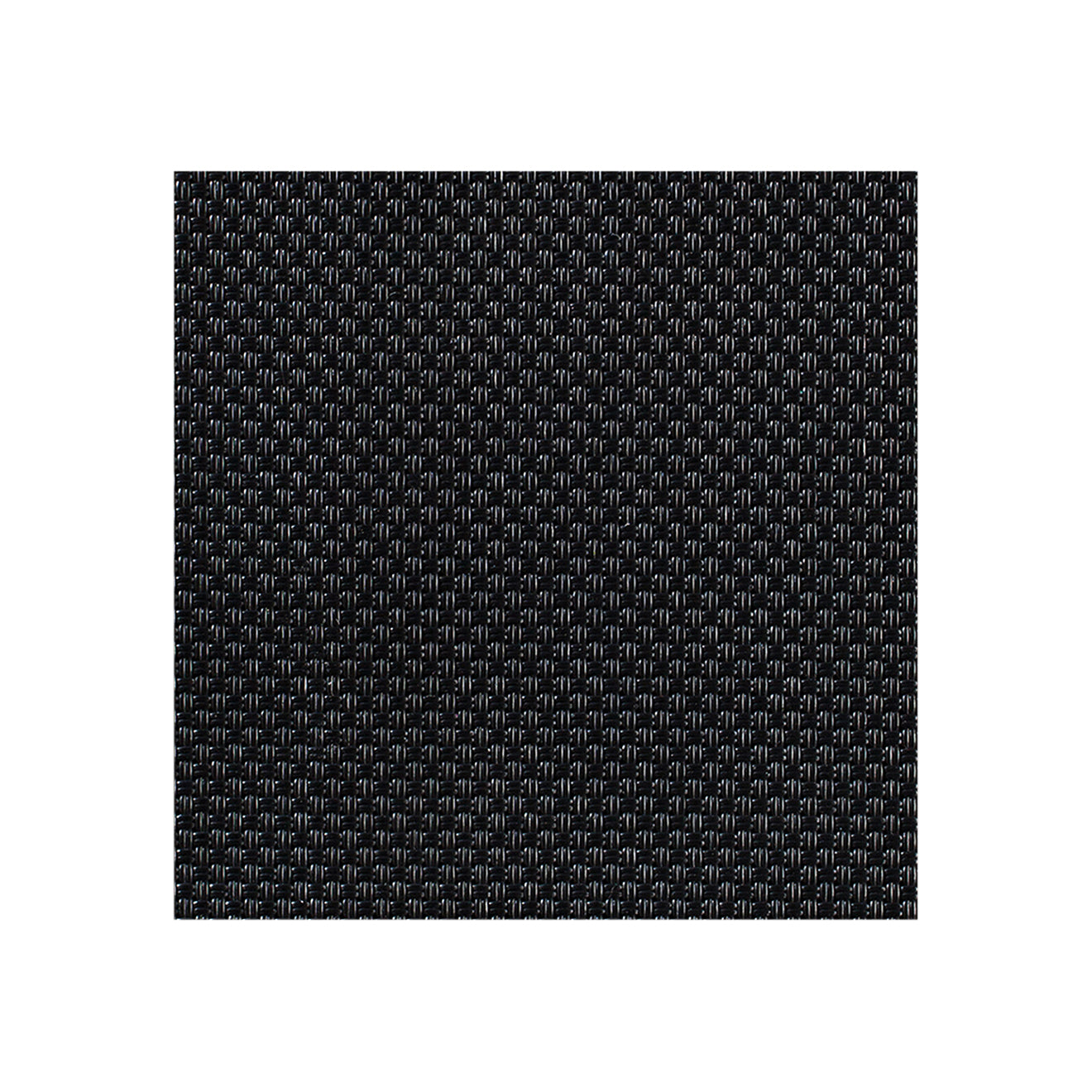 Chilewich Basketweave floor mat in Black, showcasing woven terrastrand yarn texture and modern design aesthetic.