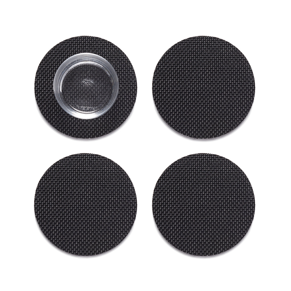 Mini Basketweave Coasters - Black View 1
