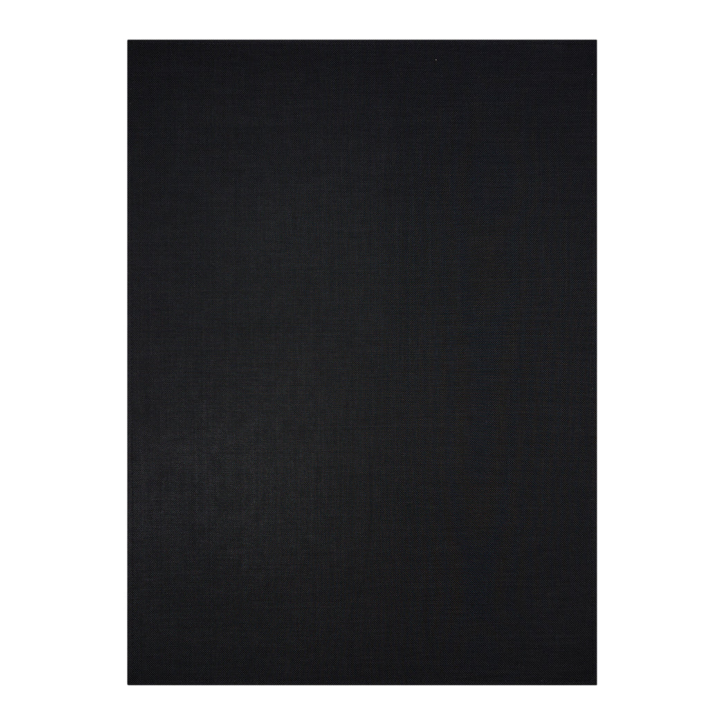 Black Woven Floor Mat in Dark Neutral Black