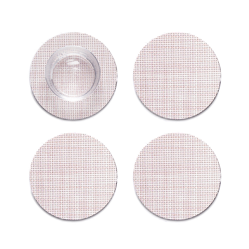 Set of 4 Coasters in Light Neutral Pink