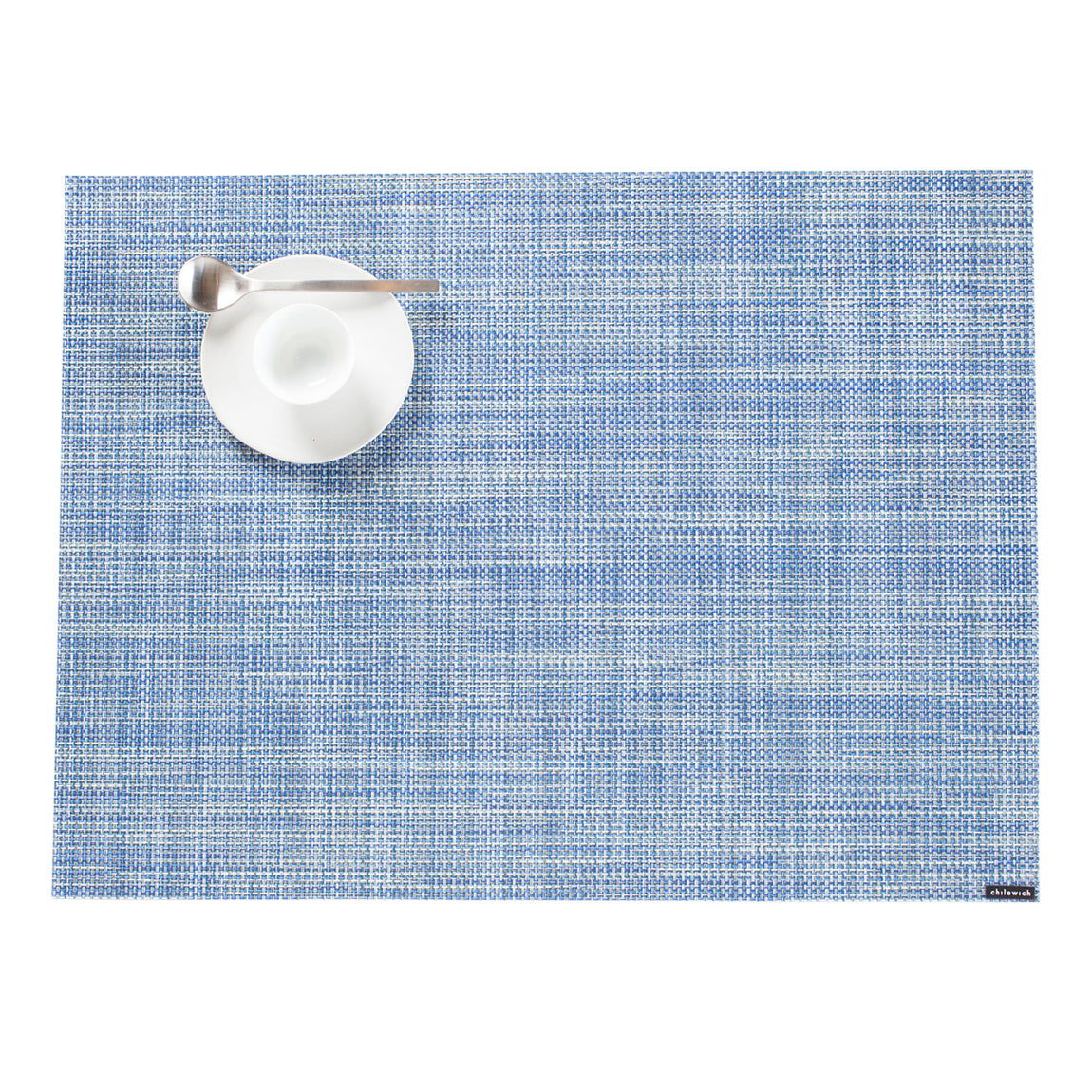 Mini Basketweave Placemats - Chambray View 1