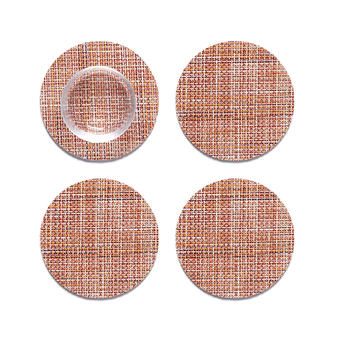 Mini Basketweave Coasters - Cinnamon View 1