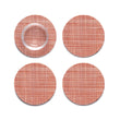Set of 4 Coasters in Midtone Warm Pink