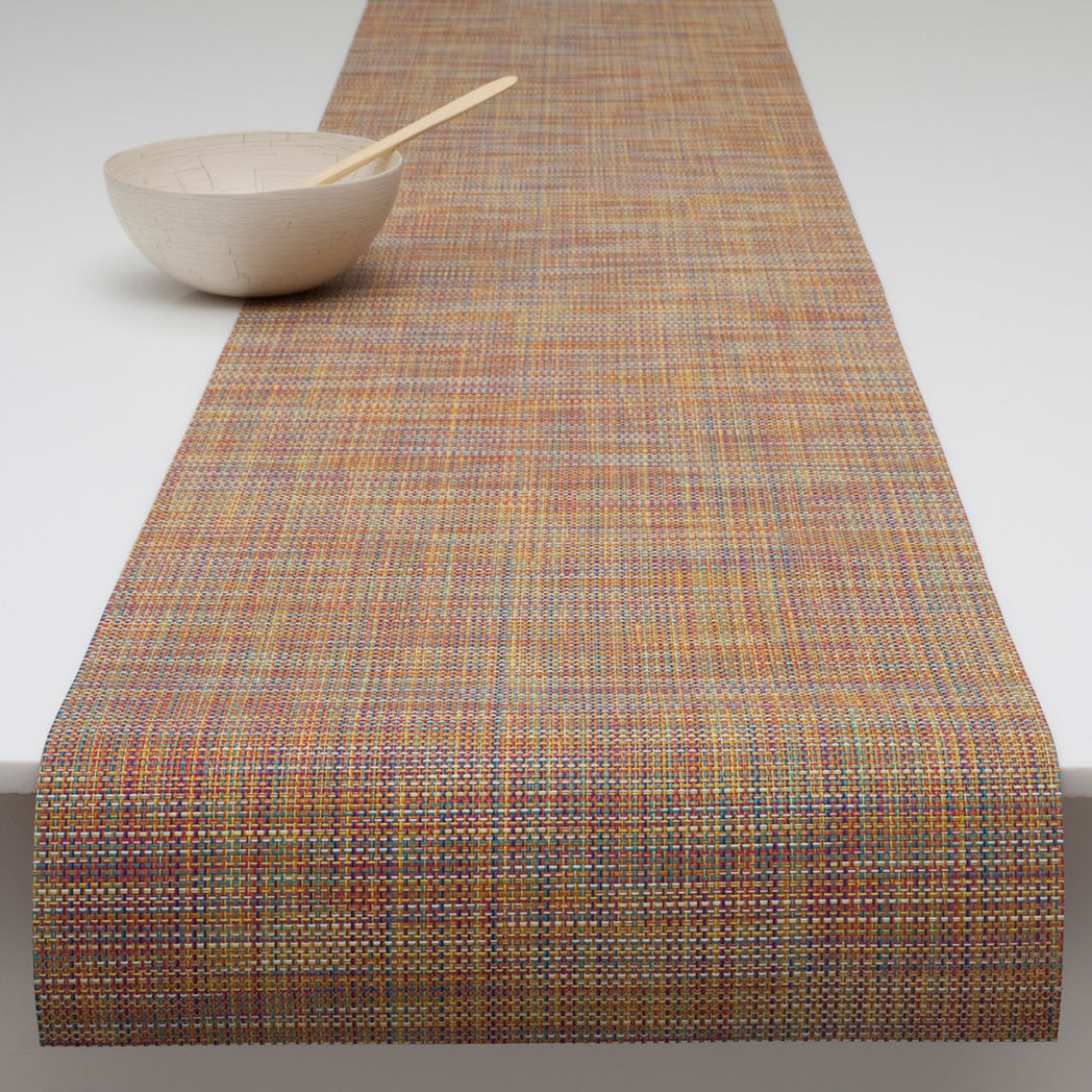 14'' x 72'' Table Runners in Vivid Multicolor with Yellow, Magenta, Dark Blue, Orange and White