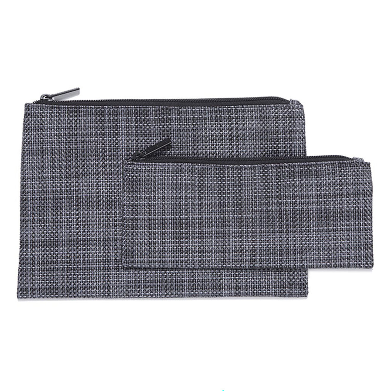 Large + Pencil Case Bags in Mix of Midtone and Dark Cool Greys