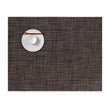 Dark Walnut Placemats in Mix of Dark Brown, Midtone Warm Brown and Metallic Silver