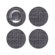 Set of 4 Coasters in Mix of Midtone and Dark Cool Greys