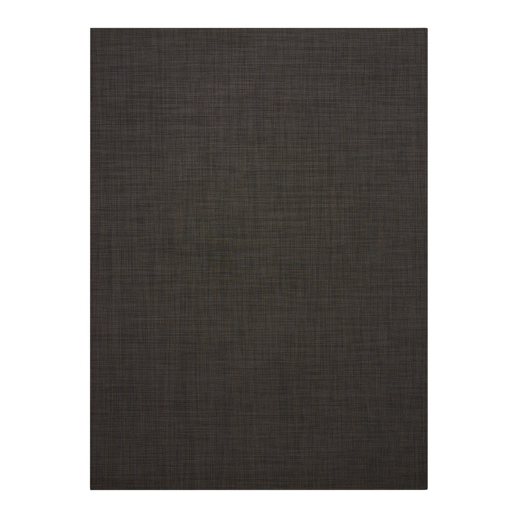 Dark Walnut Woven Floor Mat in Mix of Dark Brown, Midtone Warm Brown and Metallic Silver