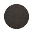 Round Woven Floor Mat in Mix of Dark Brown, Midtone Warm Brown and Metallic Silver