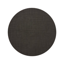 Round Woven Floor Mat in Mix of Dark Brown, Midtone Warm Brown and Metallic Silver