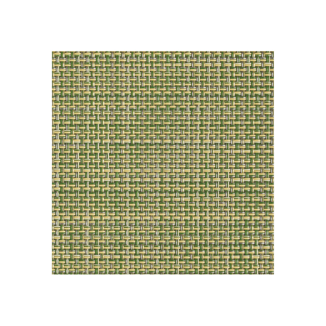 Chilewich Basketweave floor mat in Dill, showcasing woven terrastrand yarn texture and modern design aesthetic.