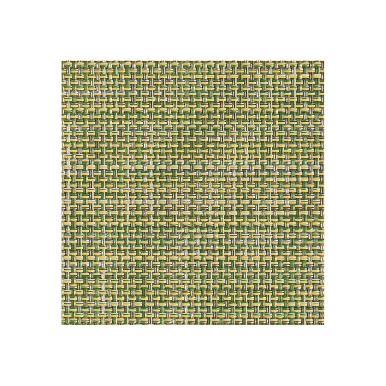 Chilewich Basketweave floor mat in Dill, showcasing woven terrastrand yarn texture and modern design aesthetic.