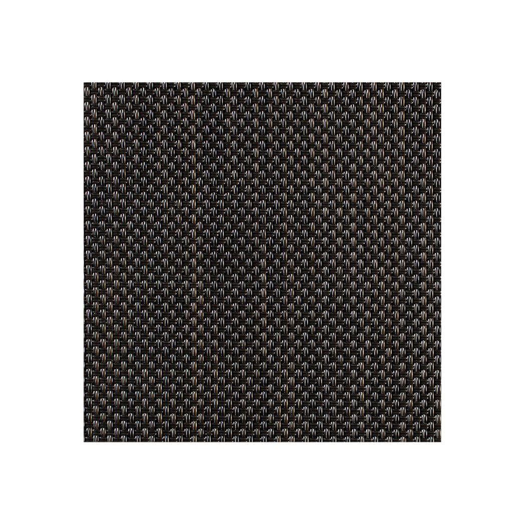 Chilewich Basketweave floor mat in Espresso, showcasing woven terrastrand yarn texture and modern design aesthetic.