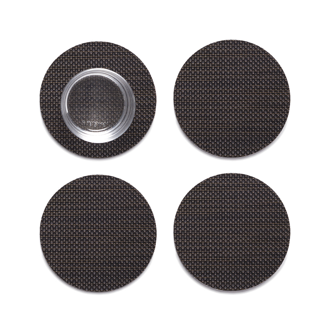 Mini Basketweave Coasters - Espresso View 1