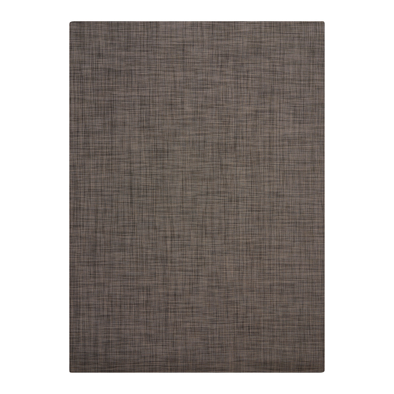 Espresso Woven Floor Mat in Dark Neutral Brown with Black