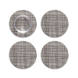 Set of 4 Coasters in Mix of Dark and Light Warm Grey Tones
