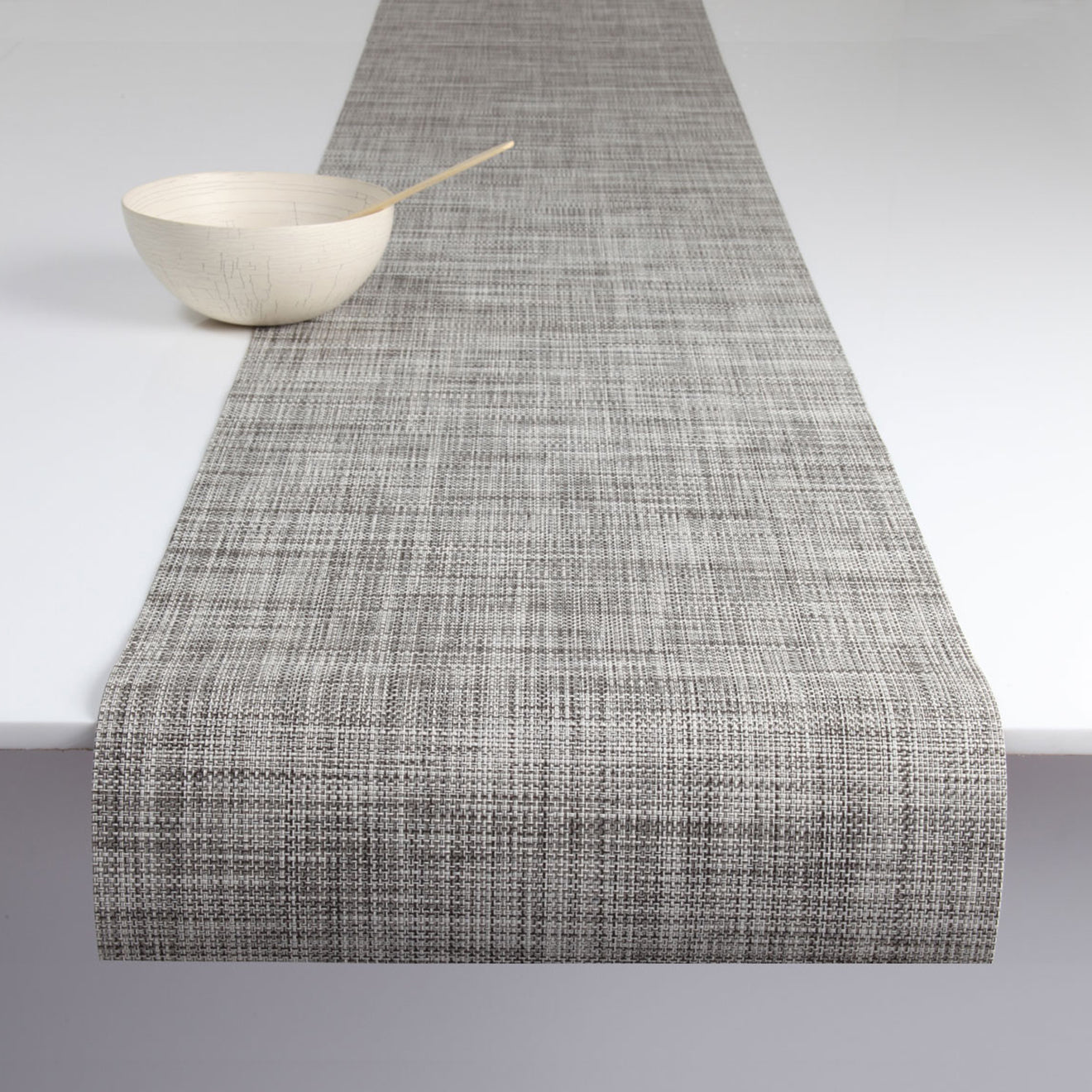 chilewich Mini Basketweave Table Runners - Gravel Table Runners