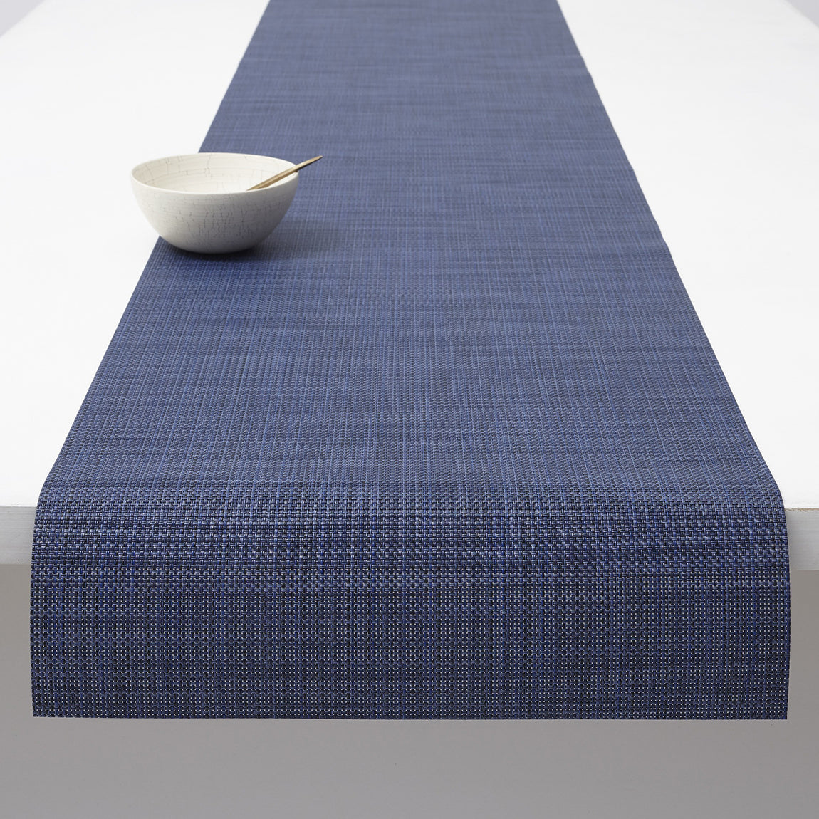 Mini Basketweave Table Runners - Indigo View 1
