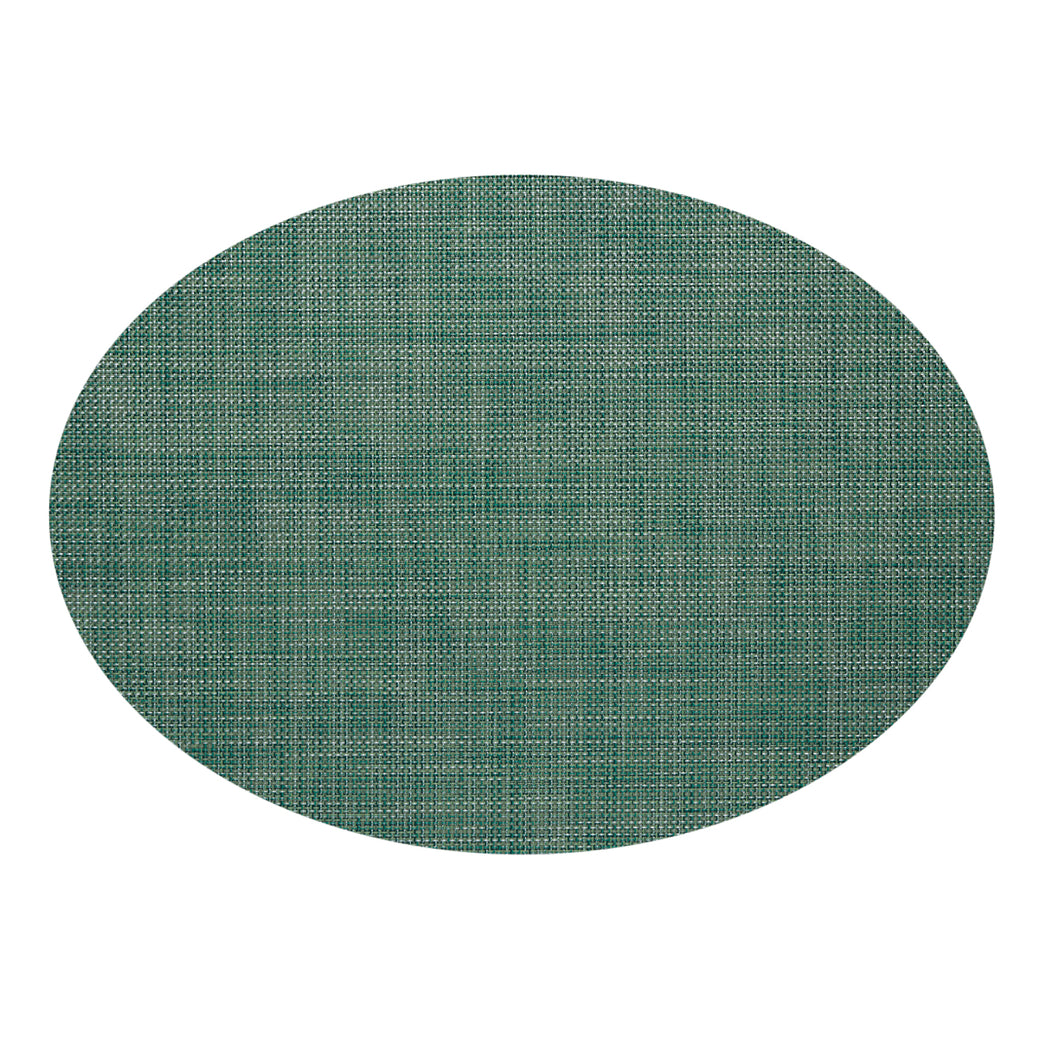 Oval Placemats in Midtone Cool Green 