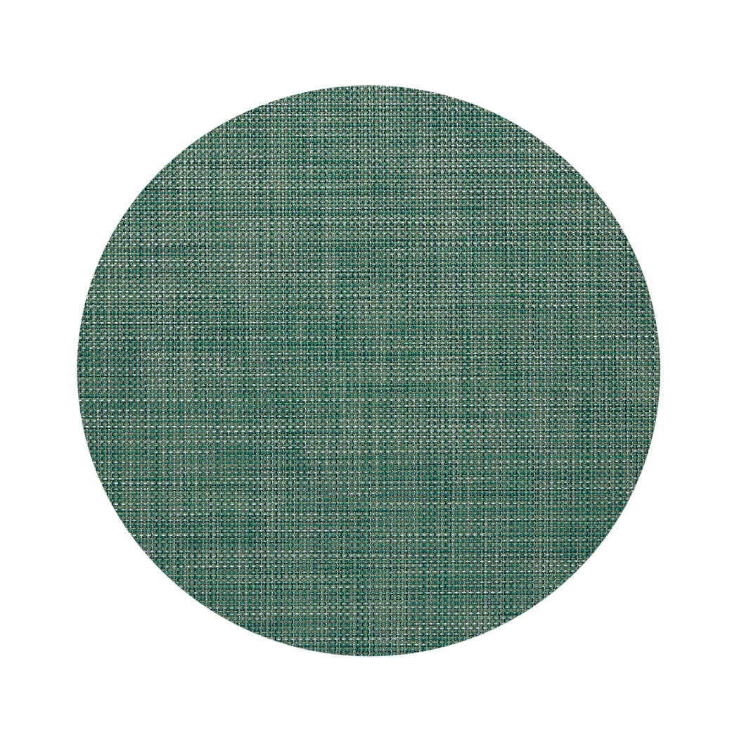 Round Placemats in Midtone Cool Green 