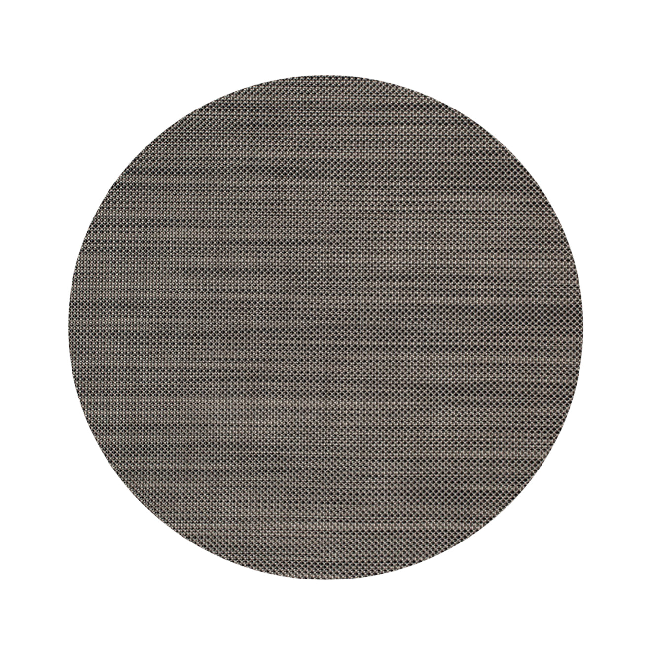 Round Placemats in Midtone Warm Silver with Black