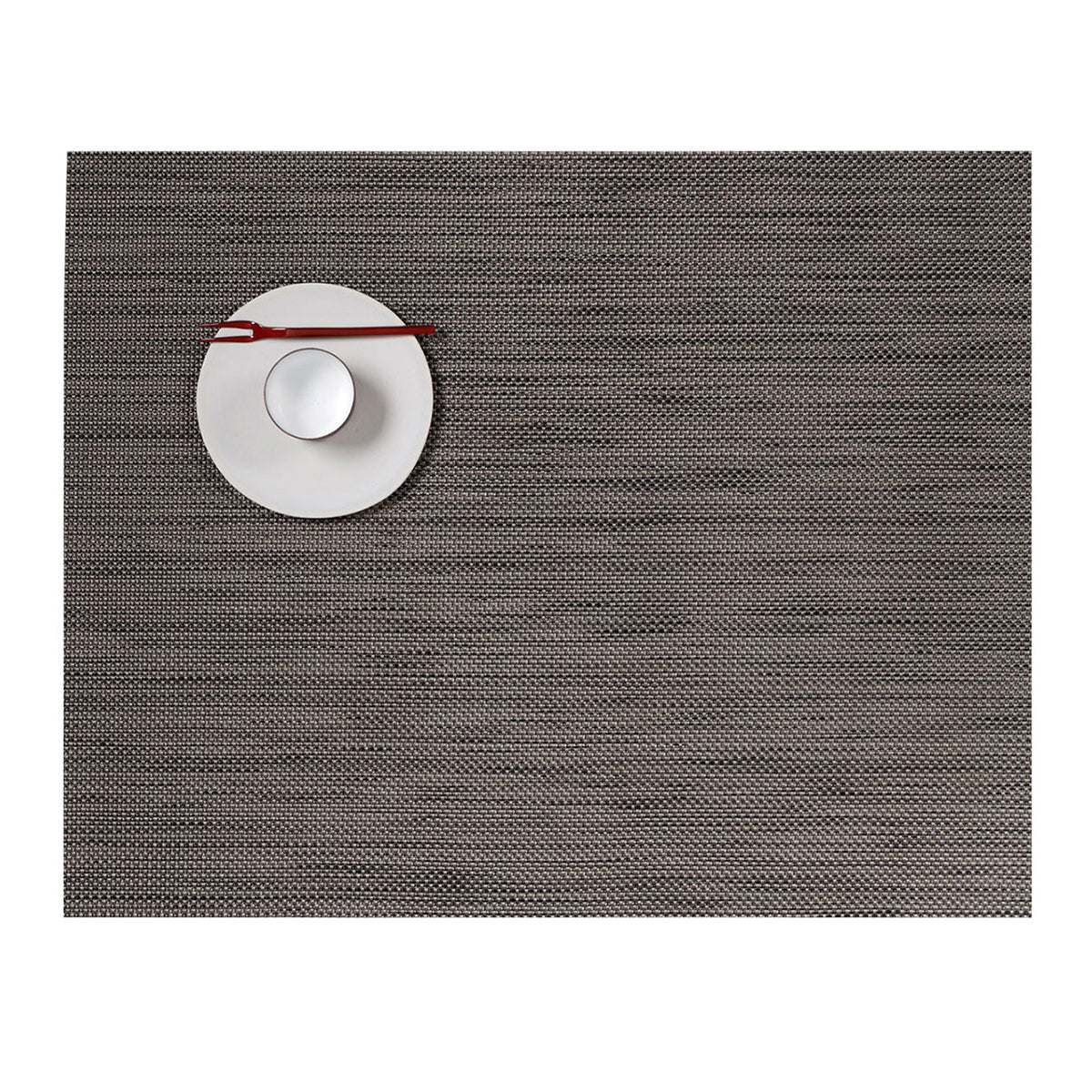 Mini Basketweave Placemats - Light Grey With Prop