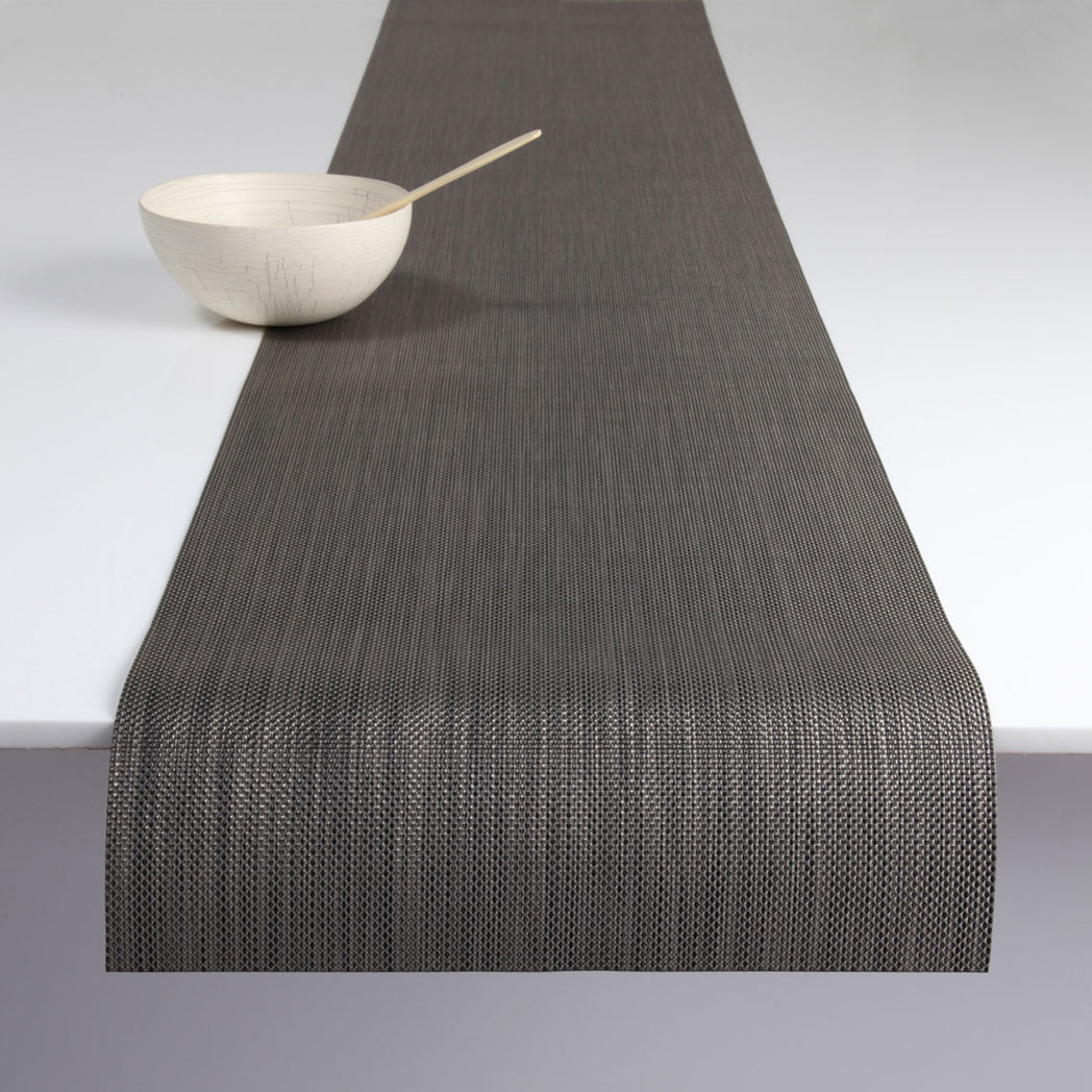 14'' x 72'' Table Runners in Midtone Warm Silver with Black