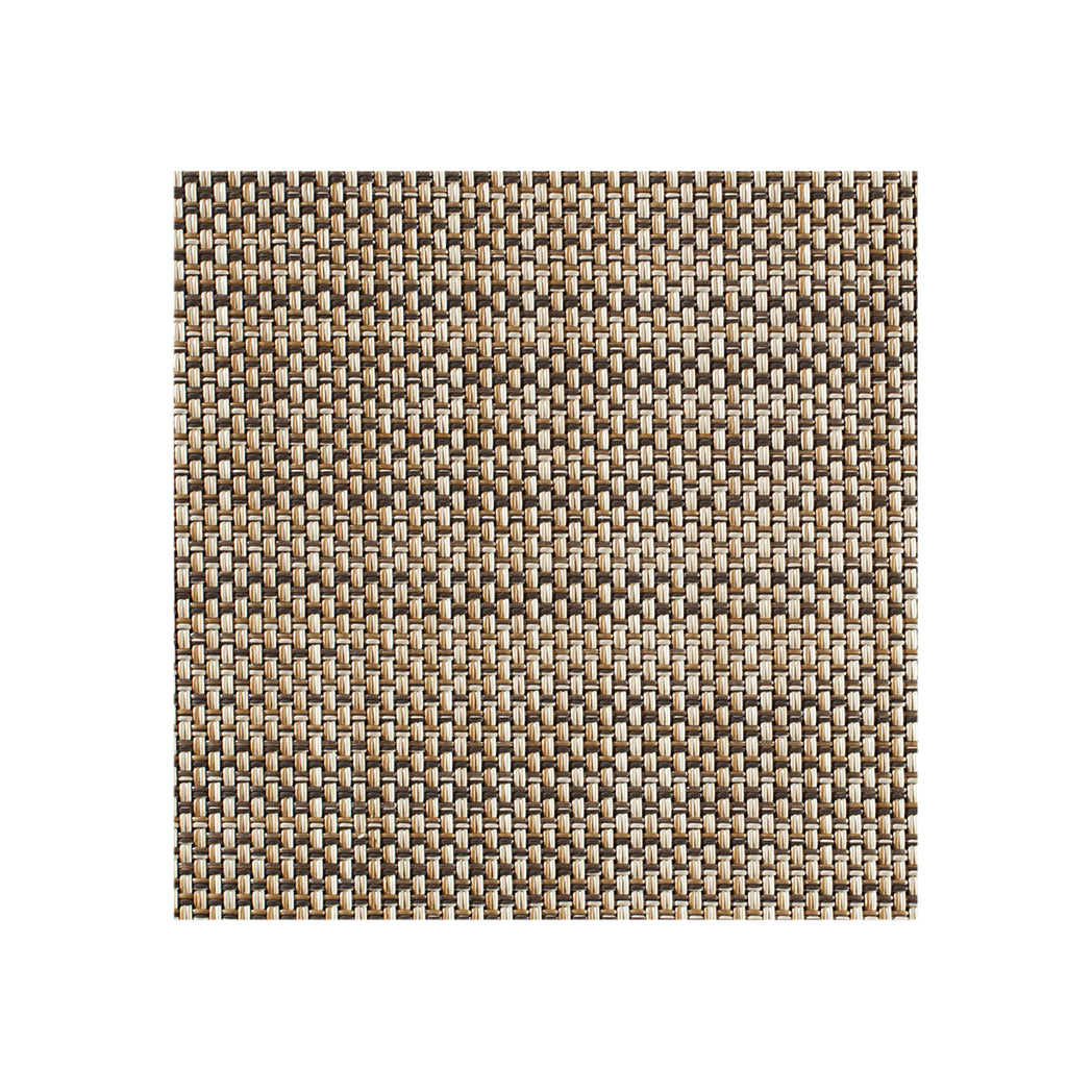 Chilewich Basketweave floor mat in Linen, showcasing woven terrastrand yarn texture and modern design aesthetic.
