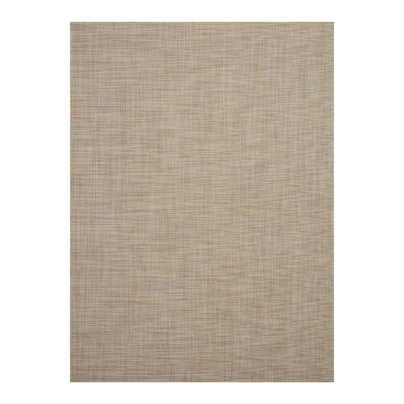 Linen Woven Floor Mat in Light Warm Beige With Subtle Dark Beige Accents