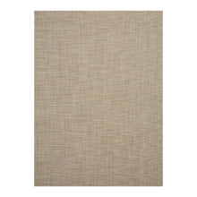 Linen Woven Floor Mat in Light Warm Beige With Subtle Dark Beige Accents