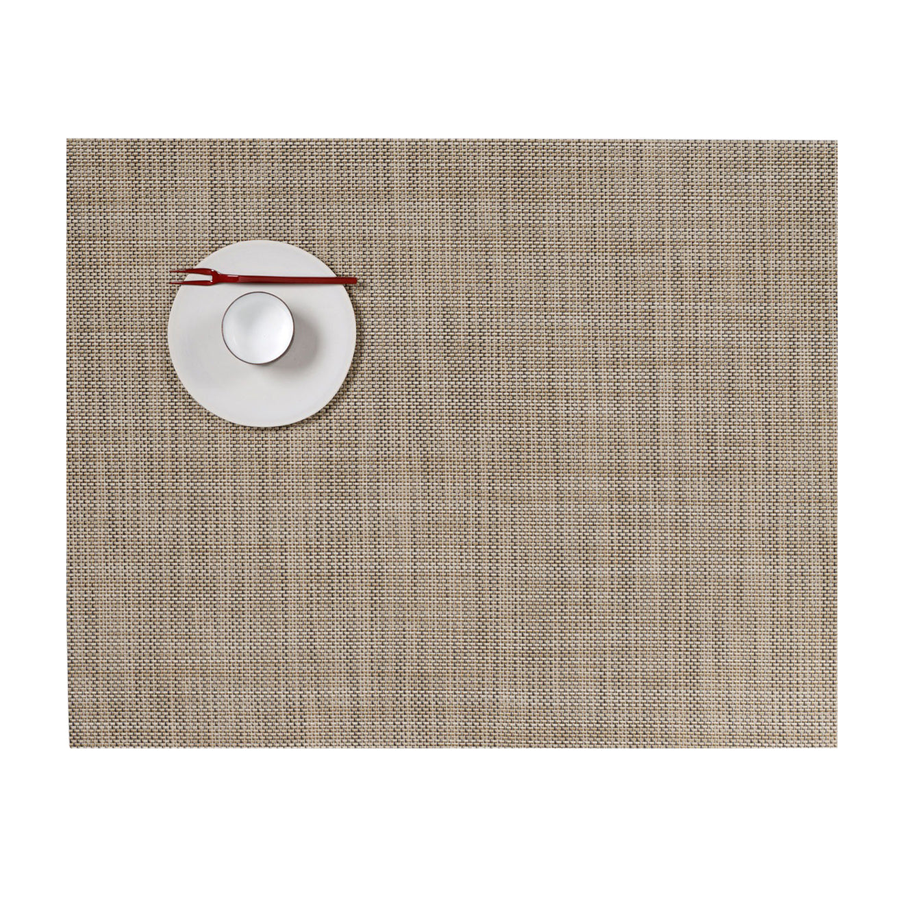 Linen Placemats in Light Warm Beige With Subtle Dark Beige Accents