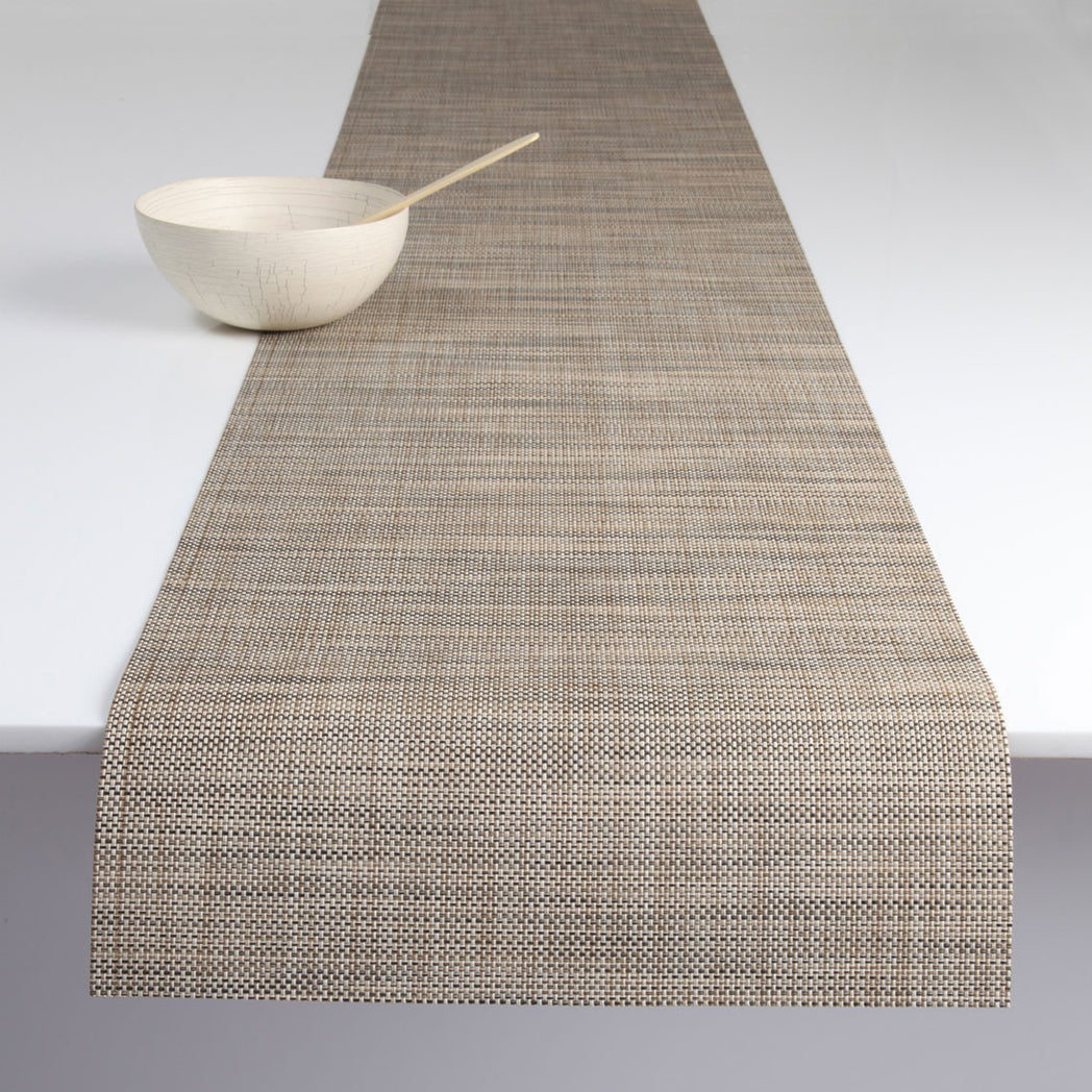 14'' x 72'' Table Runners in Light Warm Beige With Subtle Dark Beige Accents