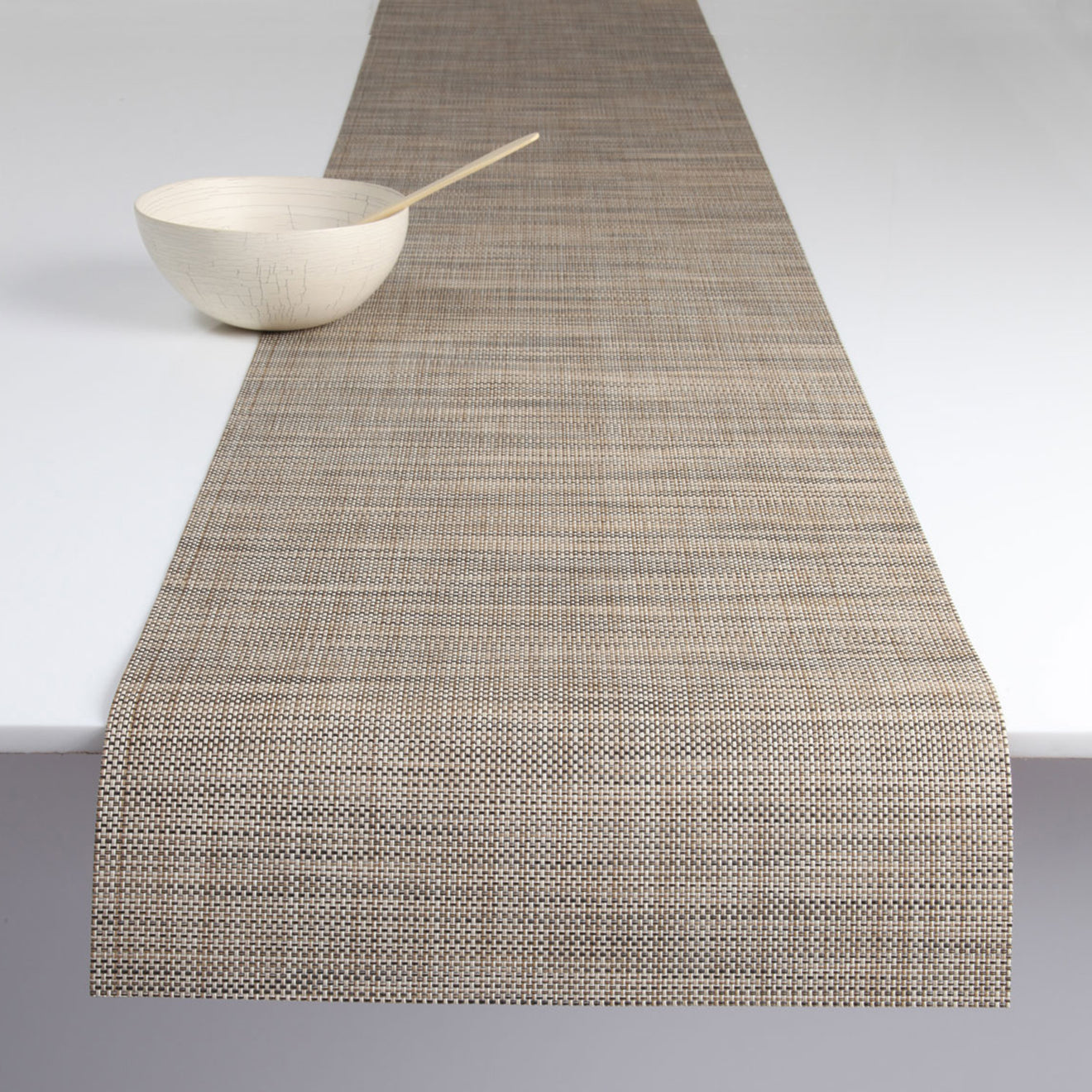 14'' x 72'' Table Runners in Light Warm Beige With Subtle Dark Beige Accents
