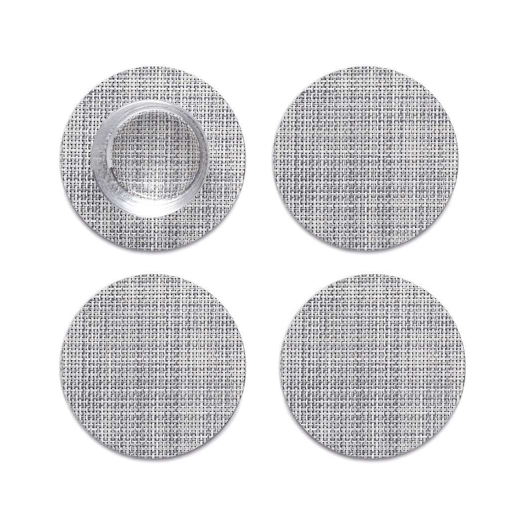 Set of 4 Coasters in Light Cool Grey