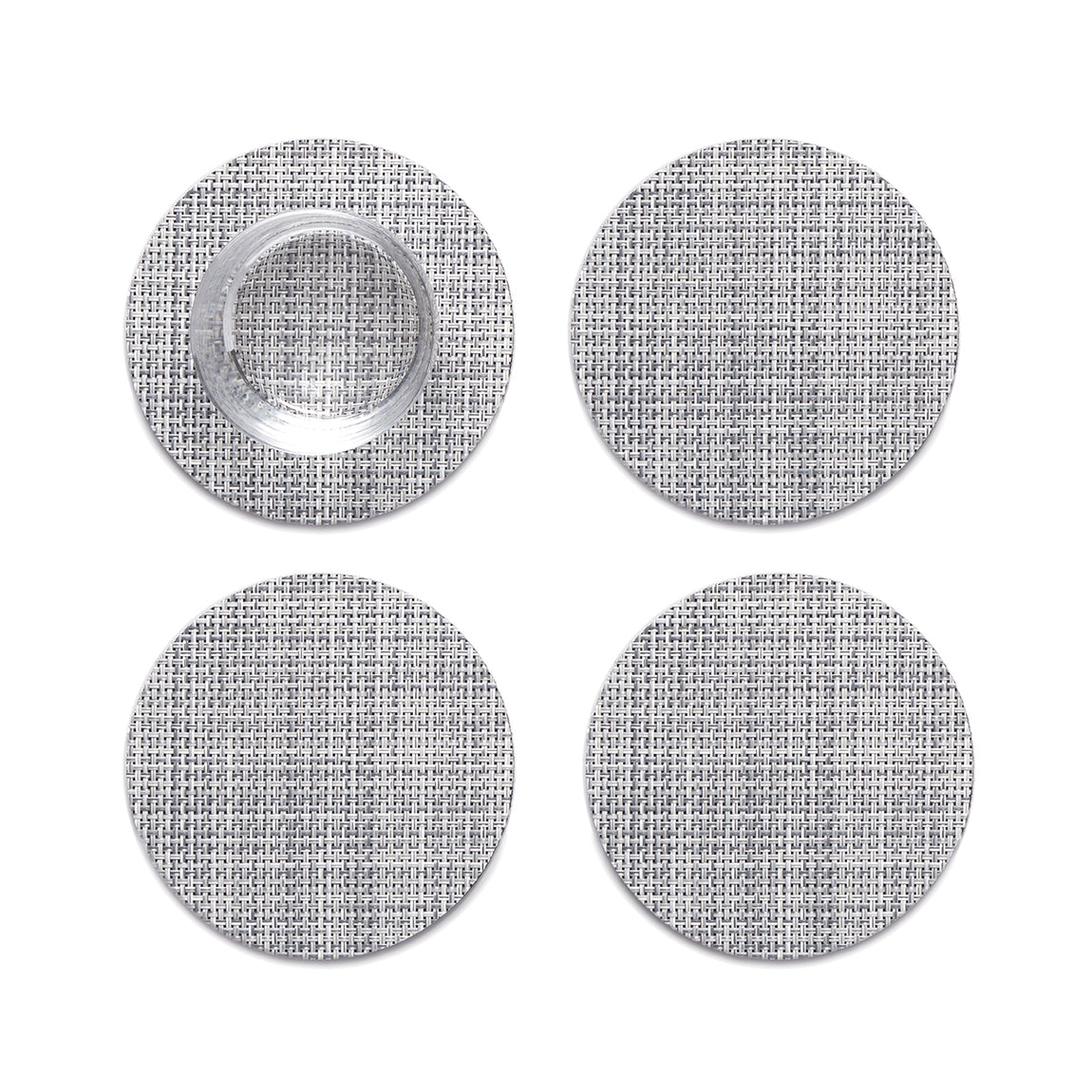 Mini Basketweave Coasters - Mist View 1