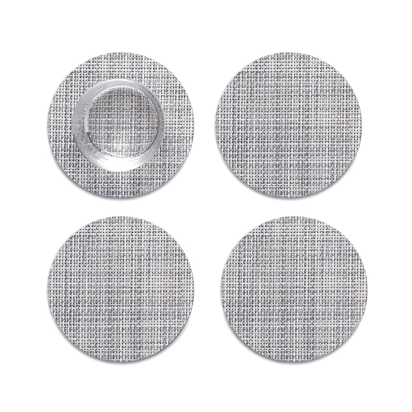 Set of 4 Coasters in Light Cool Grey