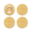 Set of 4 Coasters in Mix of Light Warm Beige and White