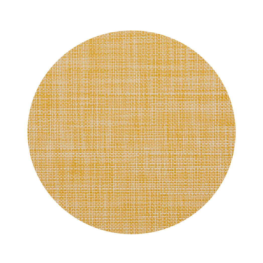 Round Placemats in Muted Midtone Yellow