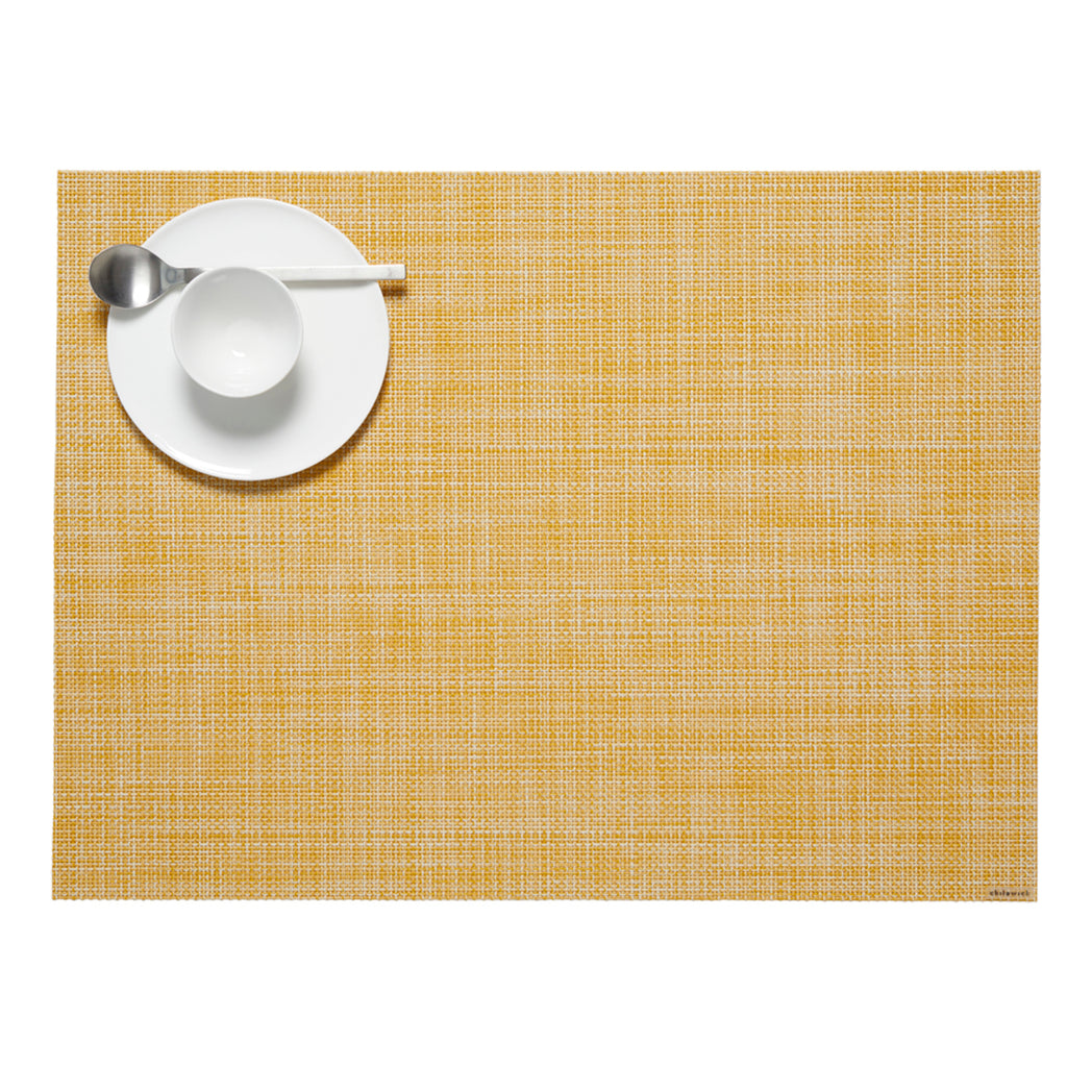 Mini Basketweave Placemats - Ochre With Prop