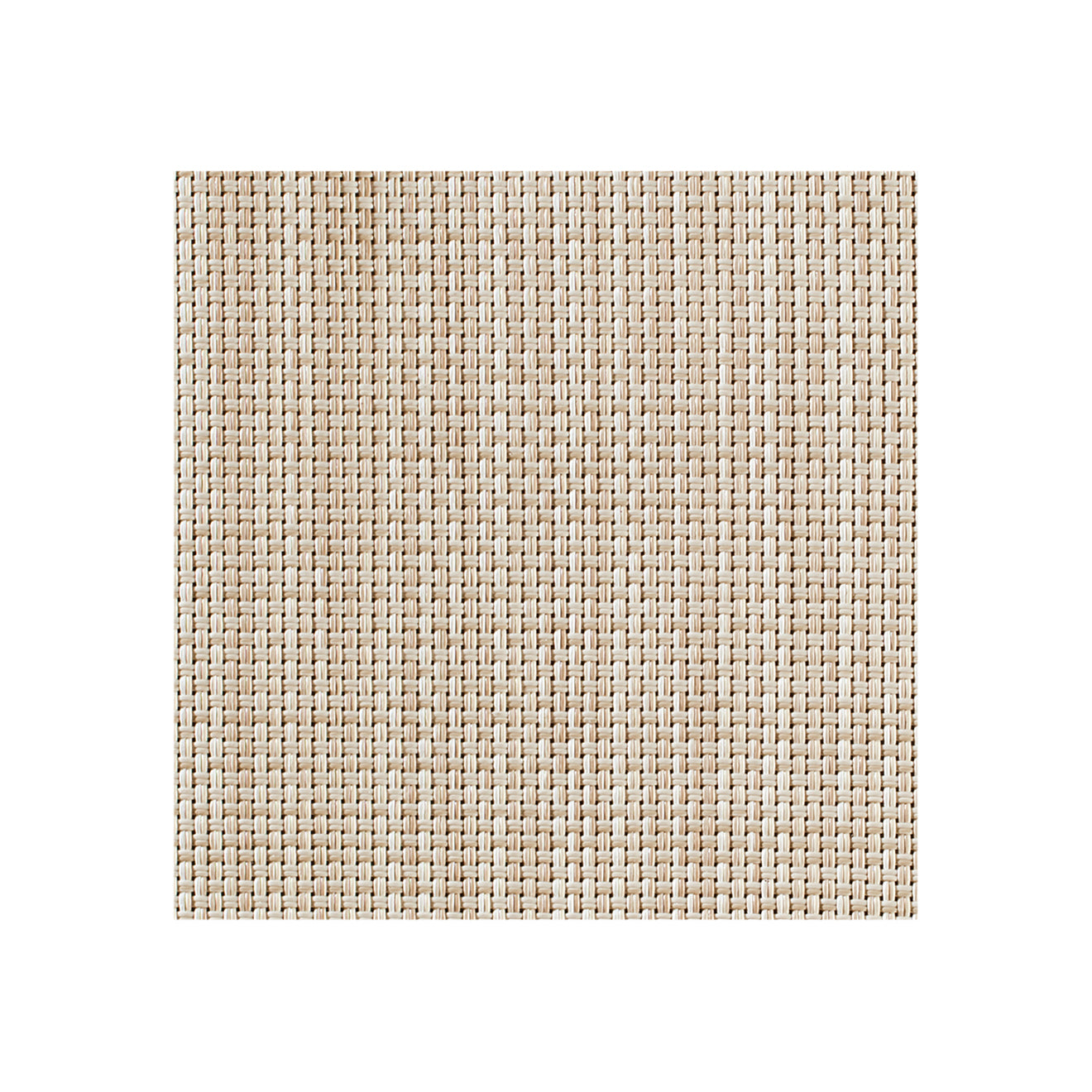 Chilewich Basketweave floor mat in Parchment, showcasing woven terrastrand yarn texture and modern design aesthetic.