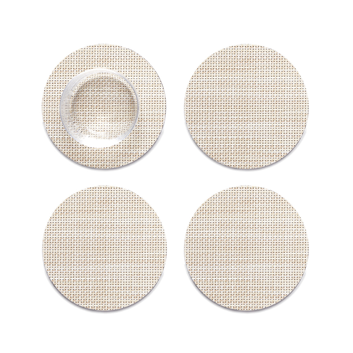 Mini Basketweave Coasters - Parchment View 1