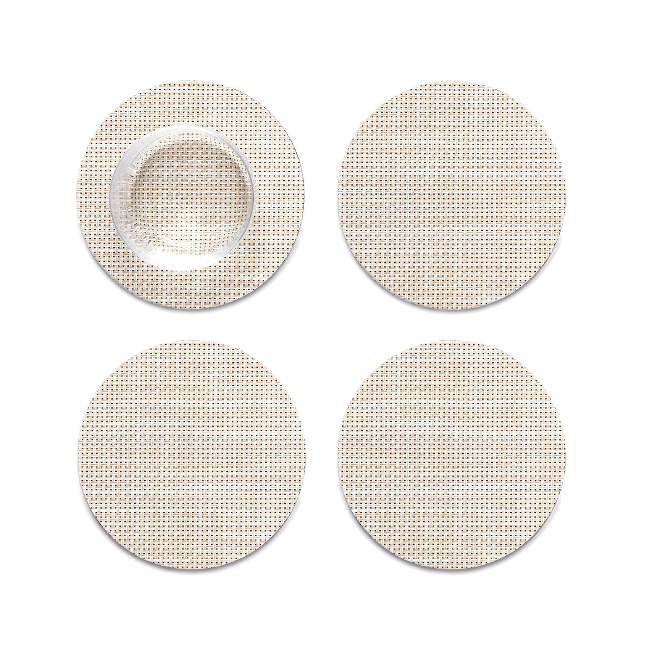 Set of 4 Coasters in Muted Midtone Yellow